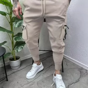 Men's Full Size Drawstring Pants with Pockets Plus Size