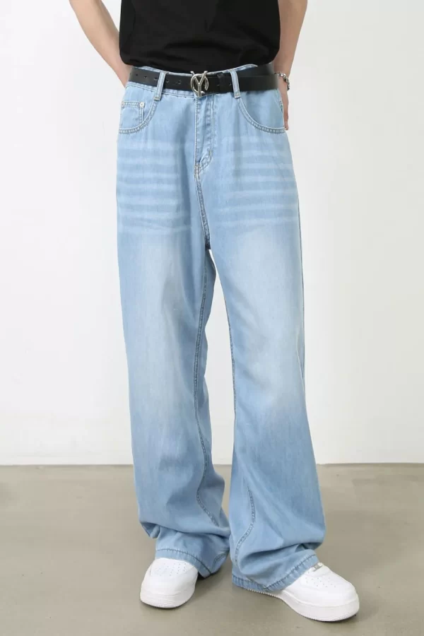 Men's Wide Leg Jeans with Pockets - Image 5