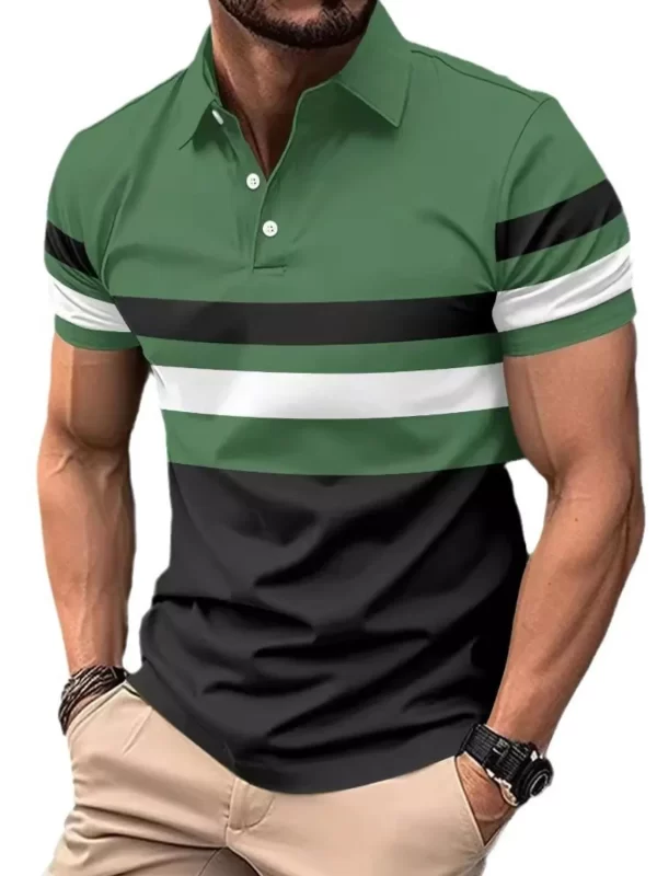 Men's Full Size Collared Neck Short Sleeve Polo Plus Size - Image 8