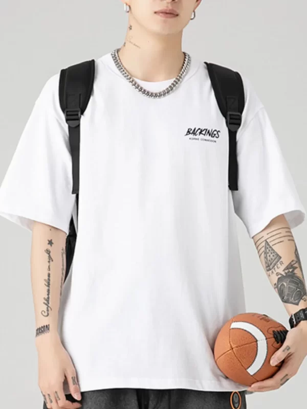 Men's Full Size Round Neck Half Sleeve T-Shirt Plus Size - Image 8
