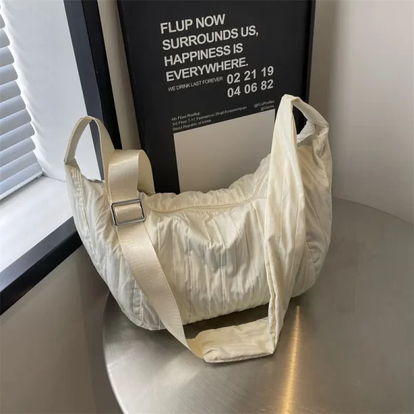 Pleated Dumpling Crossbody Bag - Image 9