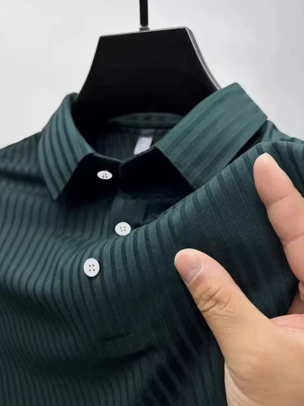 Men's Full Size Button Detail Short Sleeve Polo Plus Size - Image 8