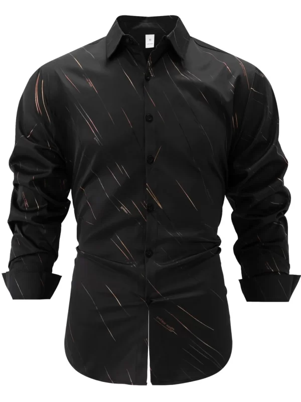 Men's Full Size Button Up Long Sleeve Shirt Plus Size - Image 5