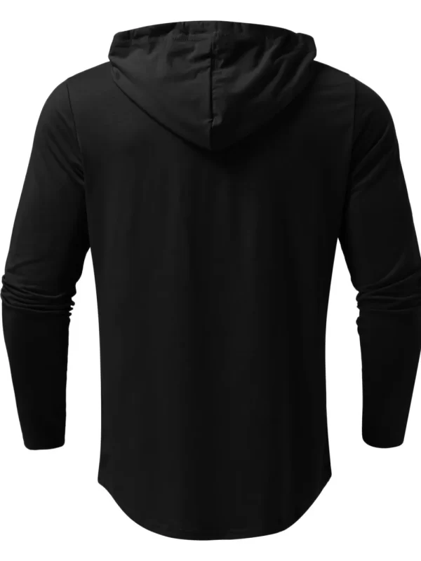 Men's Plus Size Drawstring Long Sleeve Hoodie - Image 7