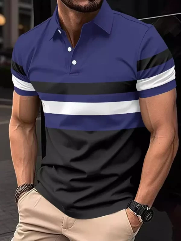 Men's Full Size Collared Neck Short Sleeve Polo Plus Size - Image 12