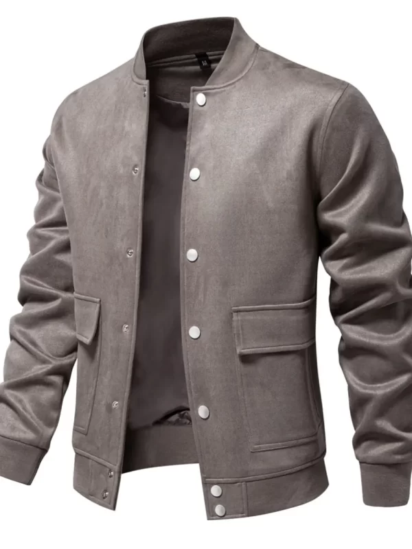 Men's Baseball Collar Snap Down Jacket - Image 10