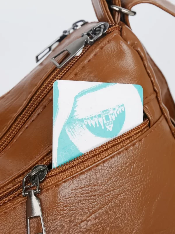 PU Multi-Compartment Crossbody Bag - Image 6