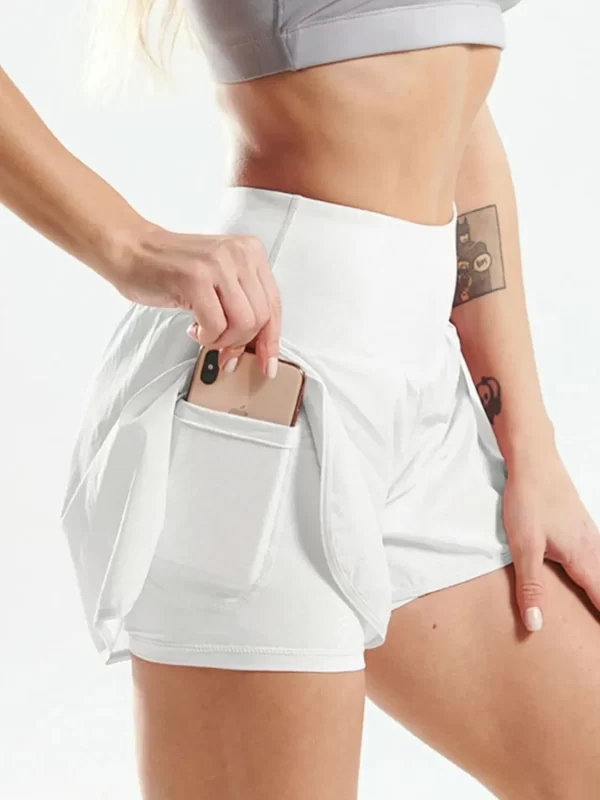 Pocketed High Waist Active Shorts - Image 13