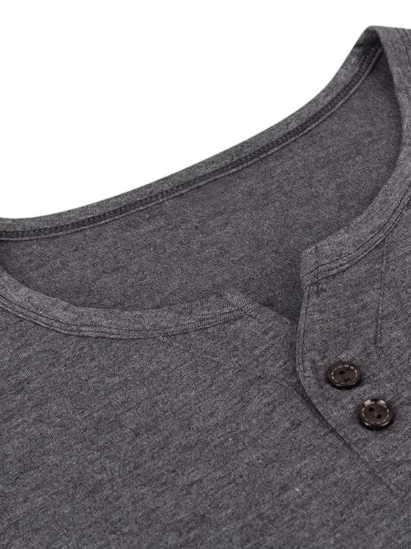 Men's Henley Short Sleeve Polo Top - Image 8