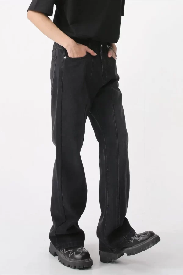 Casual Mid-Rise Elasticated Waistband Jeans - Image 4