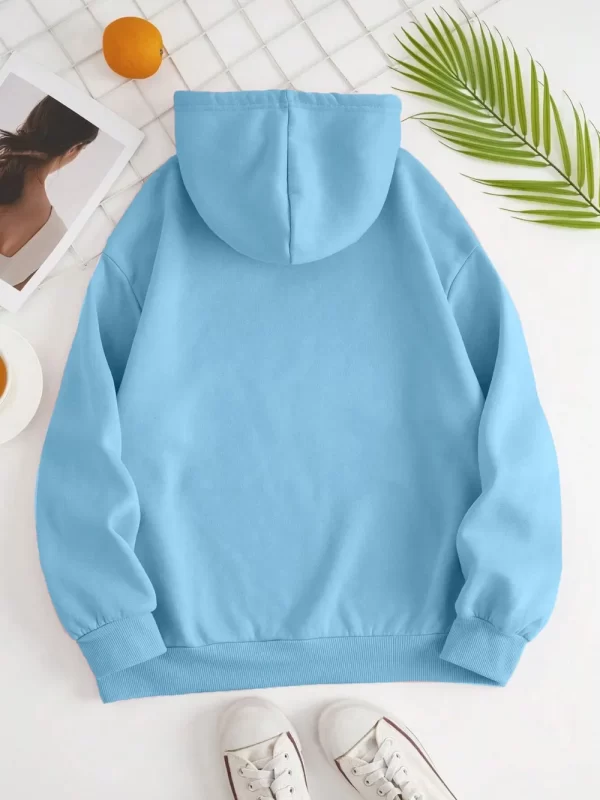Drawstring Dropped Shoulder Hoodie - Image 2