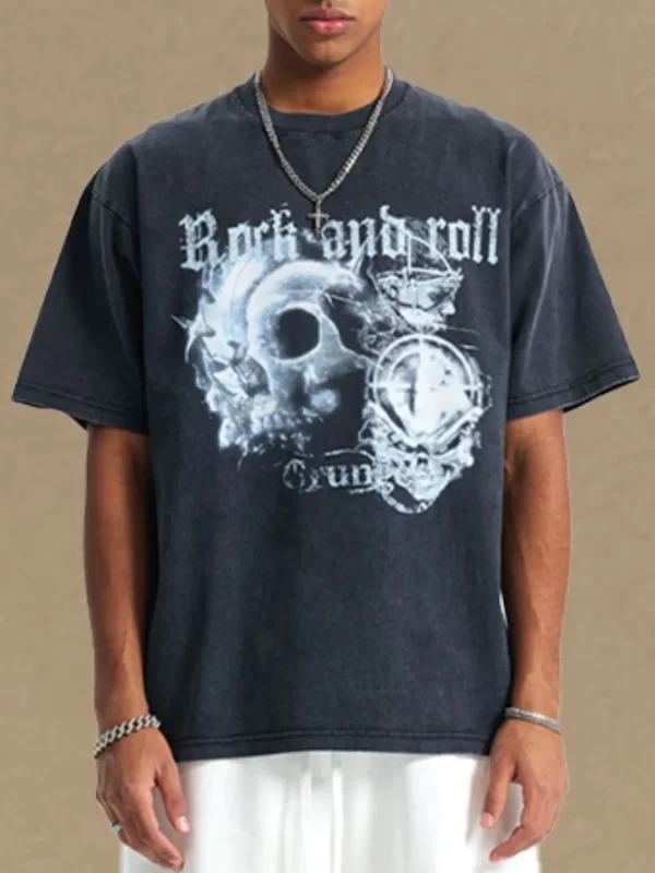 Men's Round Neck Half Sleeve Graphic T-Shirt - Image 2