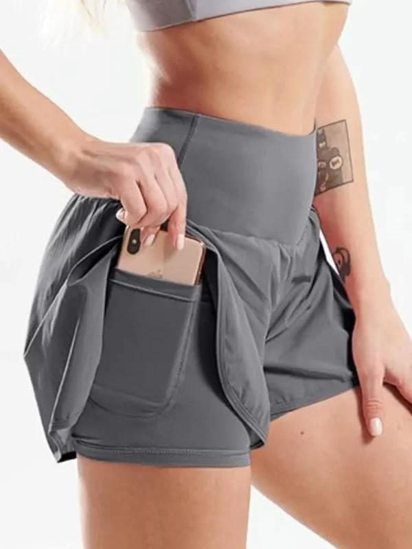 Pocketed High Waist Active Shorts - Image 6