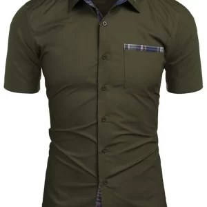 Men's Button Up Short Sleeve Shirt