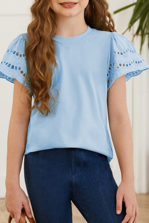 Round Neck Flutter Sleeve T-Shirt - Image 16