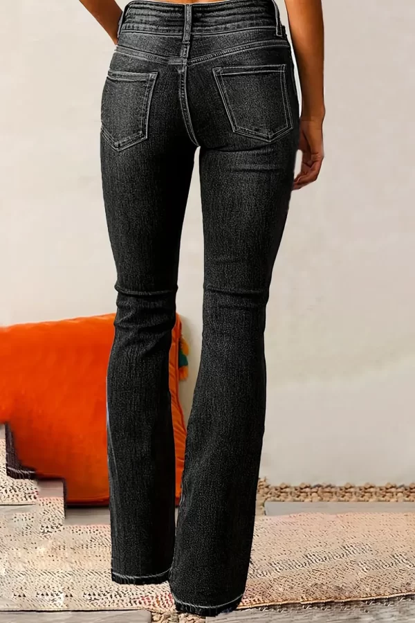 Cat Whisker Washed Bootcut Jeans - Image 3