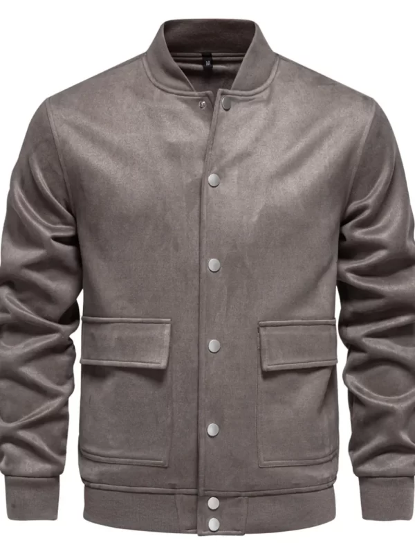 Men's Baseball Collar Snap Down Jacket - Image 11