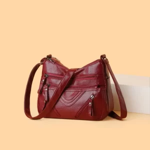 PU Multi-Compartment Crossbody Bag