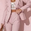 Full Size Lapel Collar Long Sleeve Blazer and Pants Set Plus Size