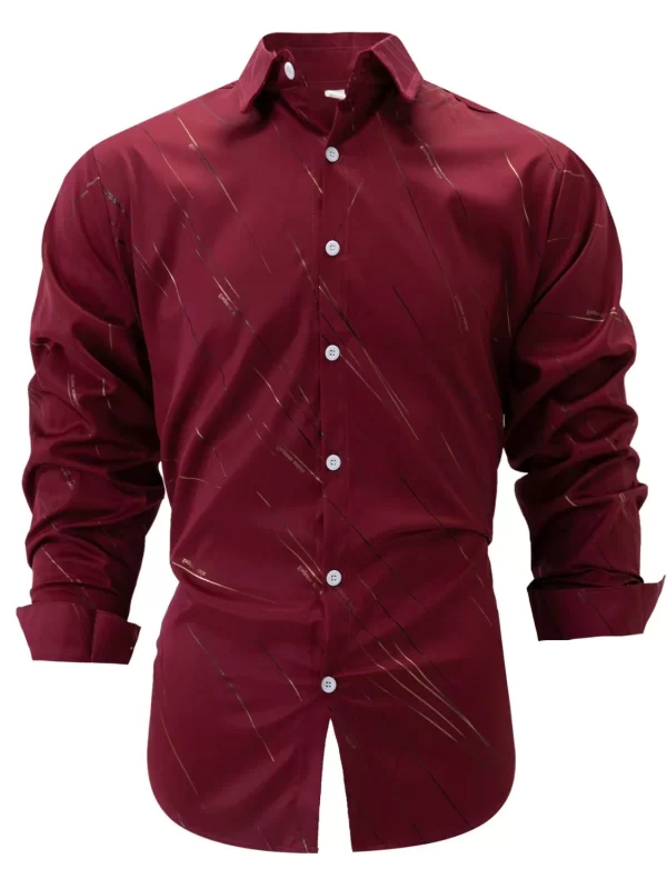 Men's Full Size Button Up Long Sleeve Shirt Plus Size - Image 2