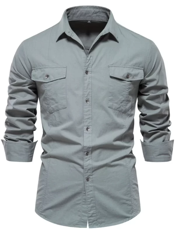 Men's Button Down Collared Neck Shirt - Image 11