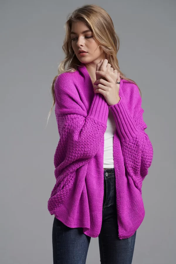 Open Front Batwing Sleeve Cardigan - Image 6