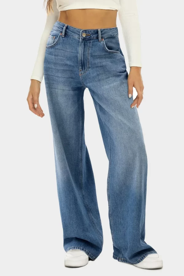 High Waist Wide Leg Jeans - Image 7