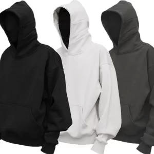 Men's Drop Shoulder Long Sleeve Hoodie with Pocket