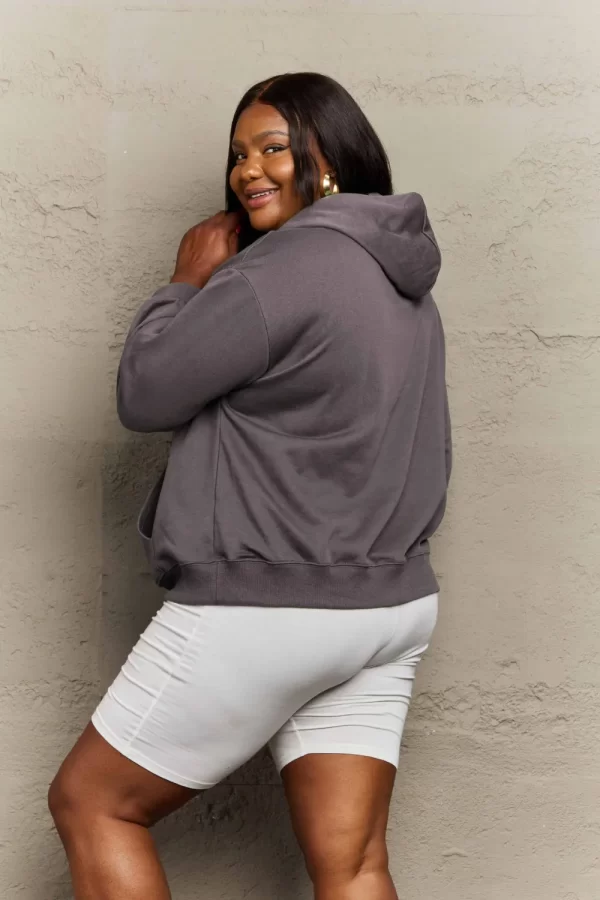 Full Size Long Sleeve Dropped Shoulder Hoodie - Image 8