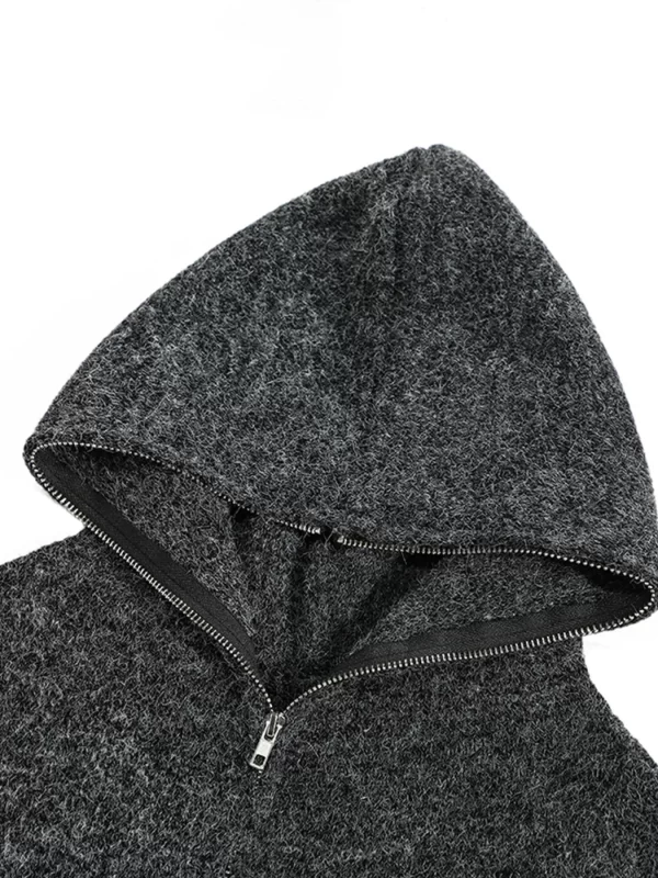 Men's Hooded Zip Up Knit Cardigan - Image 10