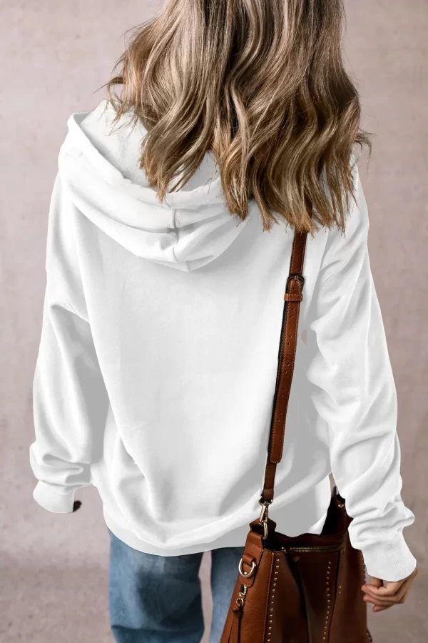 Drawstring Pocketed Long Sleeve Hoodie - Image 18