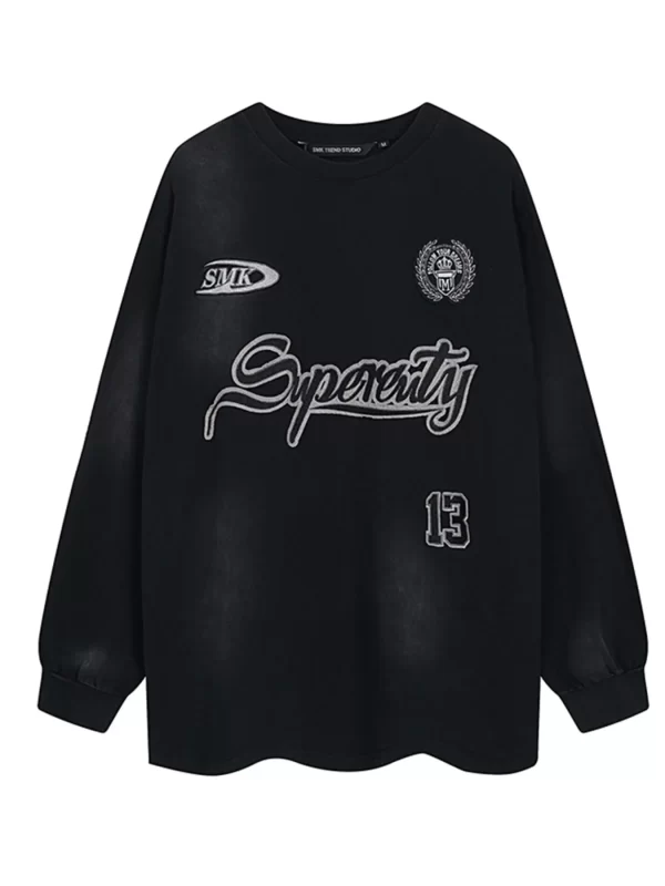 Men's Graphic Oversized Long Sleeve Sweatshirt - Image 10