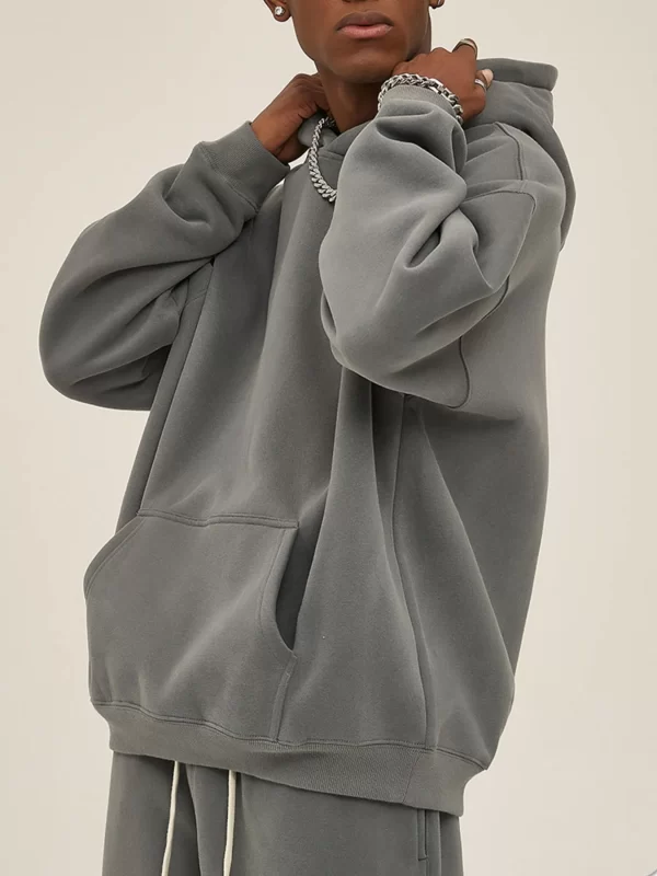 Men's Oversized Pocketed Long Sleeve Hoodie - Image 10
