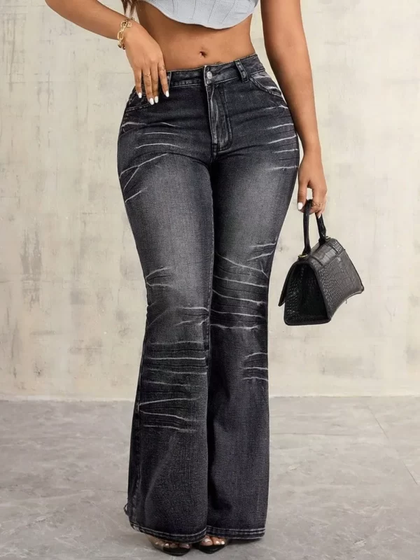 High Waist Bootcut Jeans - Image 3