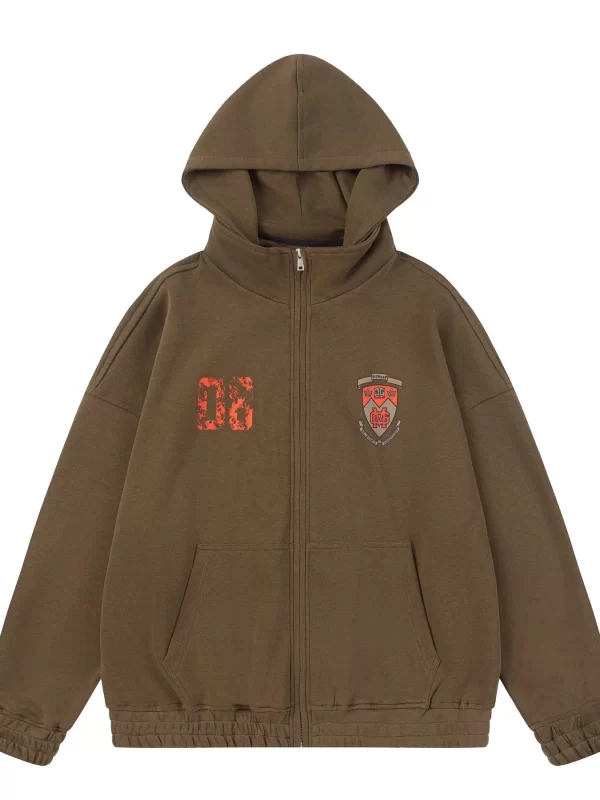 Men's Drop Shoulder Zip-Up Hoodie - Image 12