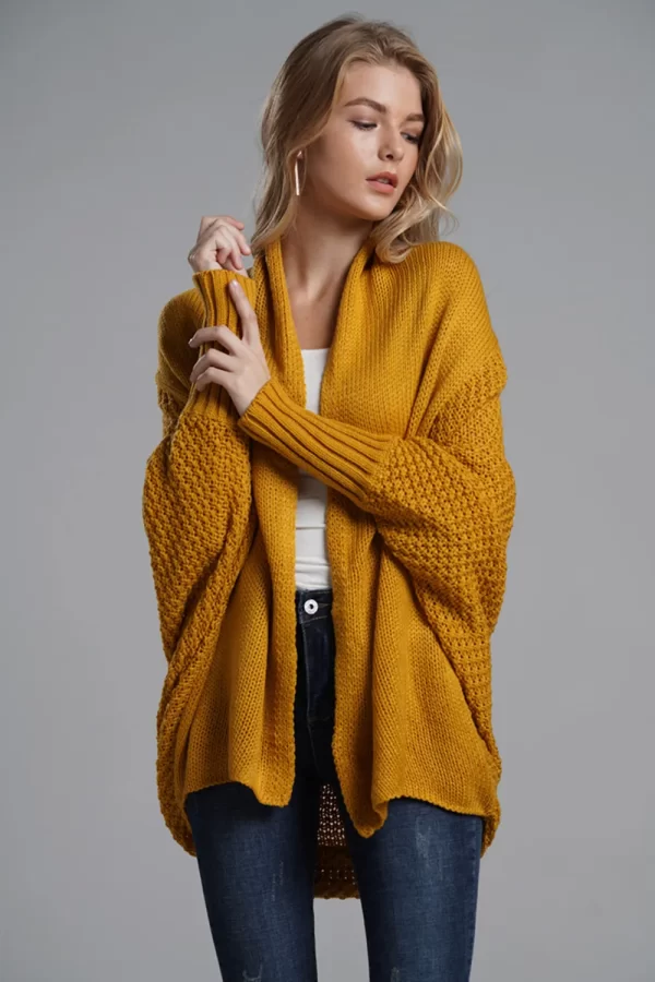 Open Front Batwing Sleeve Cardigan - Image 2