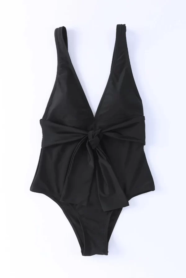 Plunge Wide Strap One-Piece Swimwear - Image 3
