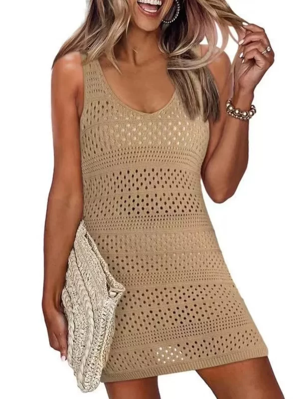 Openwork Scoop Neck Cover Up - Image 6