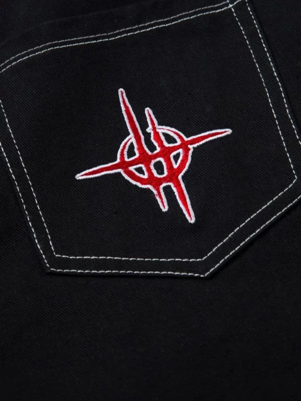 Men's Lightning Pattern Wide leg Jeans - Image 8