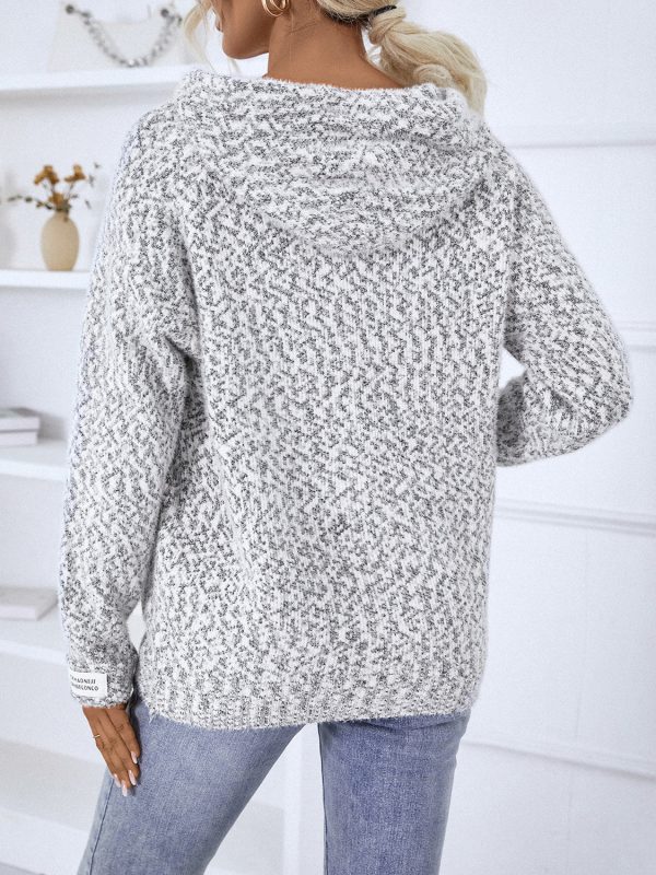 Zip-Up Hooded Sweater - Image 3
