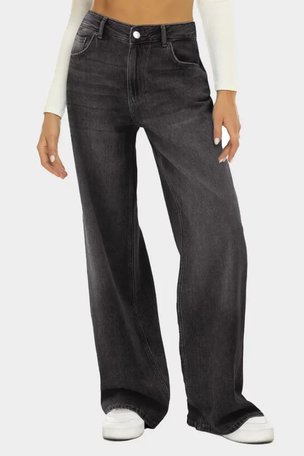 High Waist Wide Leg Jeans - Image 4