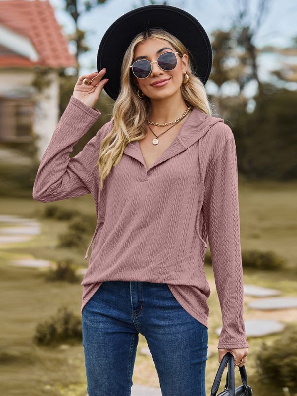 Cable-Knit Hooded Blouse - Image 10