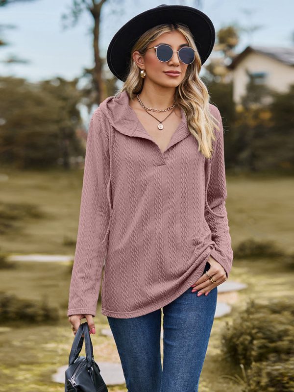 Cable-Knit Hooded Blouse - Image 11