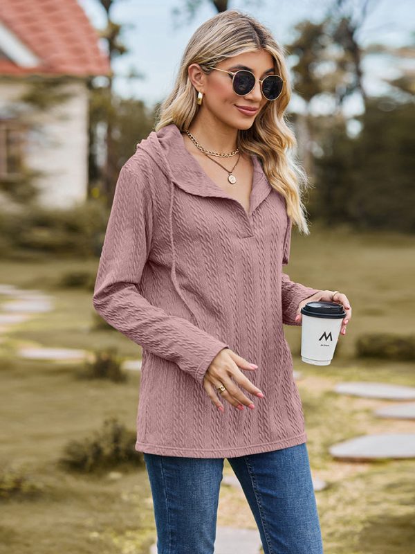 Cable-Knit Hooded Blouse - Image 12