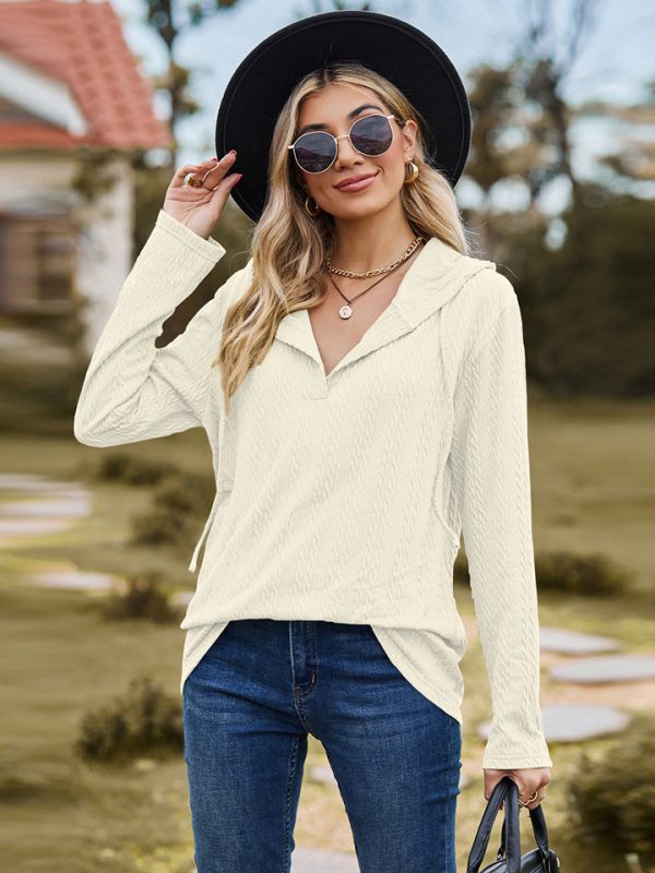 Cable-Knit Hooded Blouse - Image 10