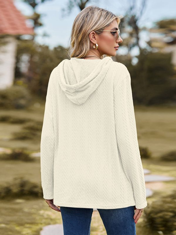 Cable-Knit Hooded Blouse - Image 13