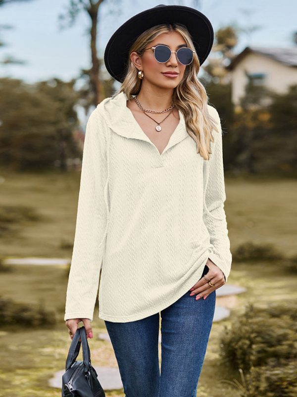 Cable-Knit Hooded Blouse - Image 11