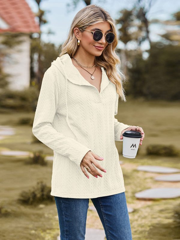 Cable-Knit Hooded Blouse - Image 12