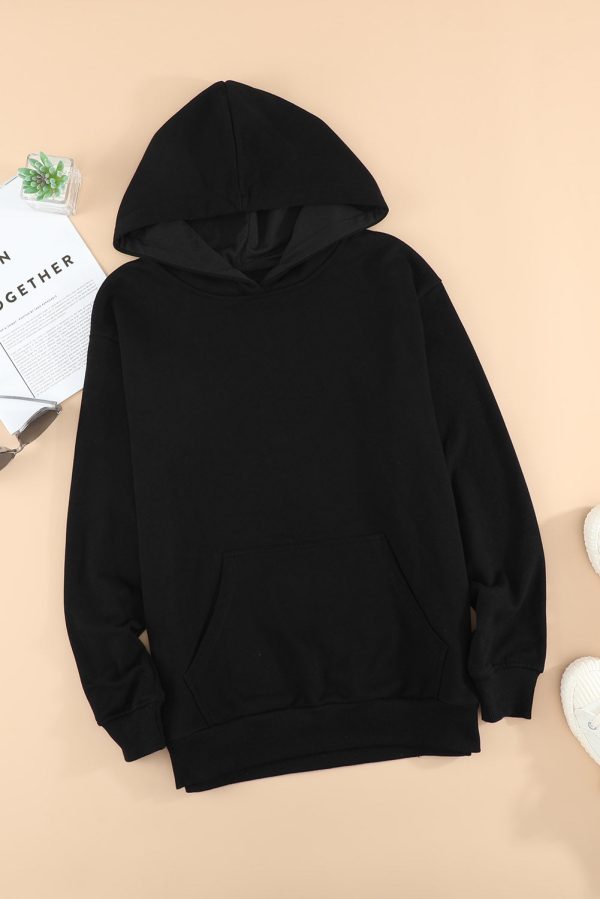 Dropped Shoulder Kangaroo Pocket Hoodie - Image 21