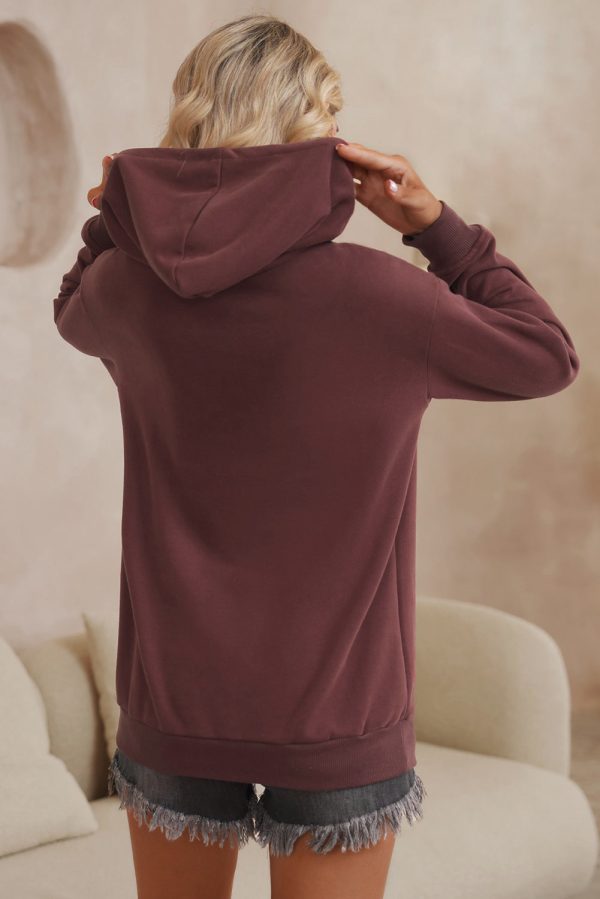 Dropped Shoulder Kangaroo Pocket Hoodie - Image 9